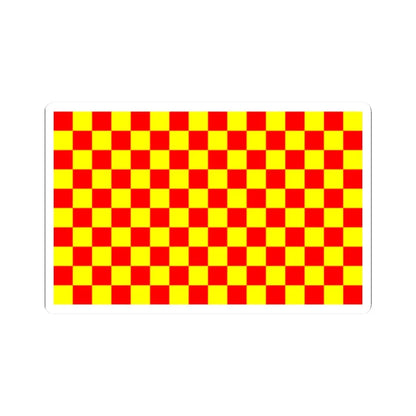 POL Lubin flag (Poland) STICKER Vinyl Kiss-Cut Decal 2 Inch White - The Sticker Space