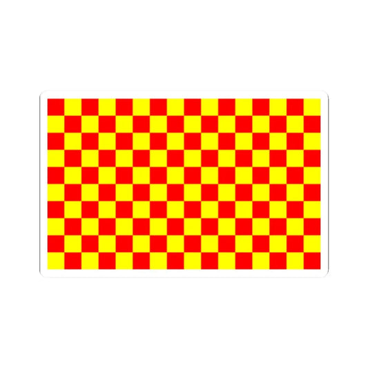 POL Lubin flag (Poland) STICKER Vinyl Kiss-Cut Decal 2 Inch White - The Sticker Space