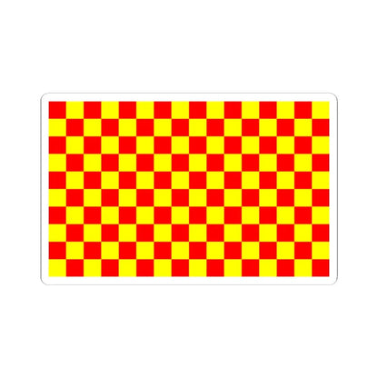 POL Lubin flag (Poland) STICKER Vinyl Kiss-Cut Decal 3 Inch White - The Sticker Space