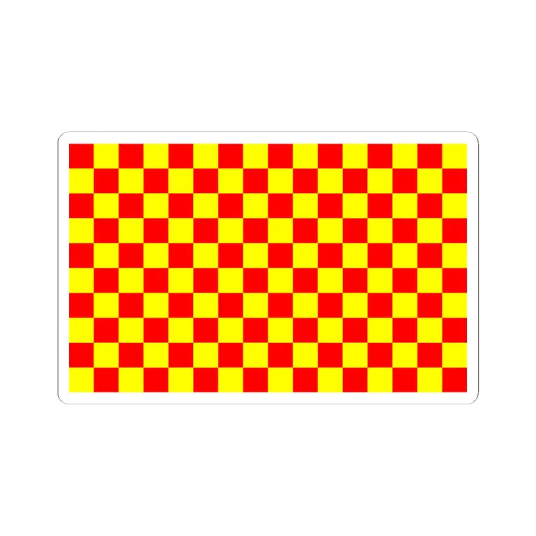 POL Lubin flag (Poland) STICKER Vinyl Kiss-Cut Decal 4 Inch White - The Sticker Space