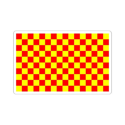 POL Lubin flag (Poland) STICKER Vinyl Kiss-Cut Decal 6 Inch White - The Sticker Space