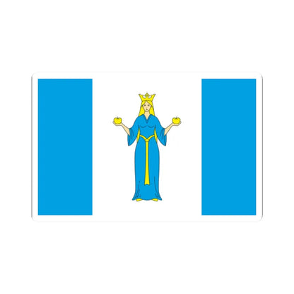 POL Lubniewice flag (Poland) STICKER Vinyl Kiss-Cut Decal 2 Inch White - The Sticker Space