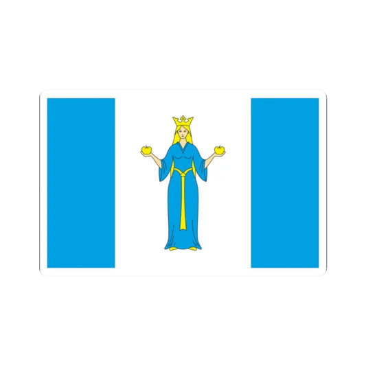 POL Lubniewice flag (Poland) STICKER Vinyl Kiss-Cut Decal 2 Inch White - The Sticker Space