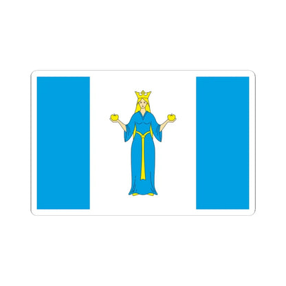 POL Lubniewice flag (Poland) STICKER Vinyl Kiss-Cut Decal 3 Inch White - The Sticker Space