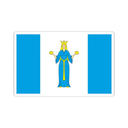 POL Lubniewice flag (Poland) STICKER Vinyl Kiss-Cut Decal 6 Inch White - The Sticker Space