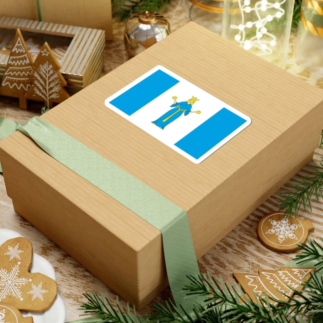 POL Lubniewice flag (Poland) STICKER Vinyl Kiss-Cut Decal - The Sticker Space