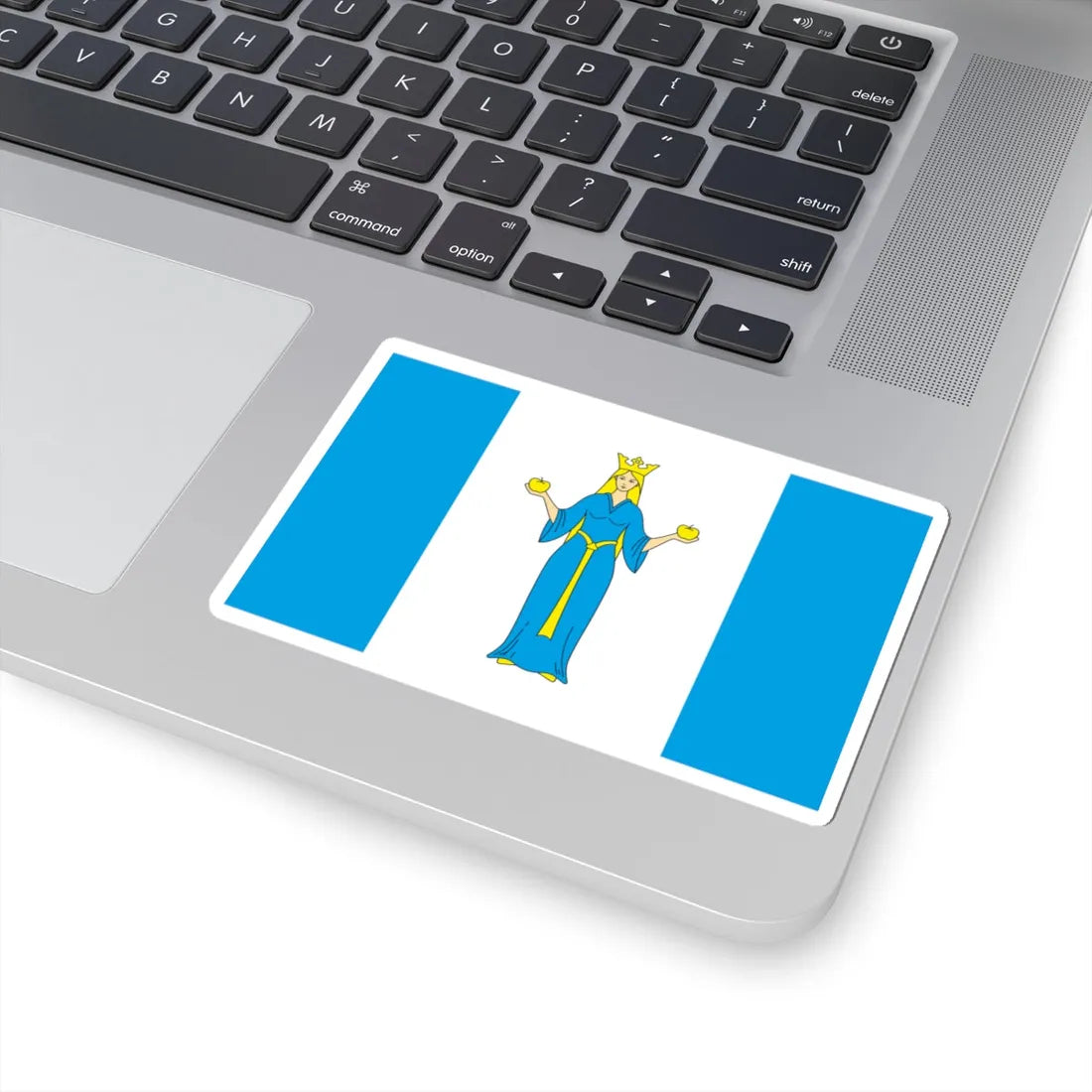 POL Lubniewice flag (Poland) STICKER Vinyl Kiss-Cut Decal - The Sticker Space