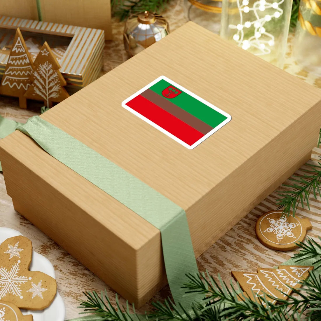 POL Lubraniec flag (Poland) STICKER Vinyl Kiss-Cut Decal - The Sticker Space