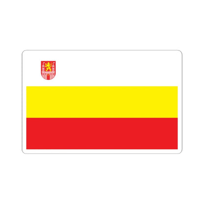 POL Lubsko flag (Poland) STICKER Vinyl Kiss-Cut Decal 6 Inch White - The Sticker Space