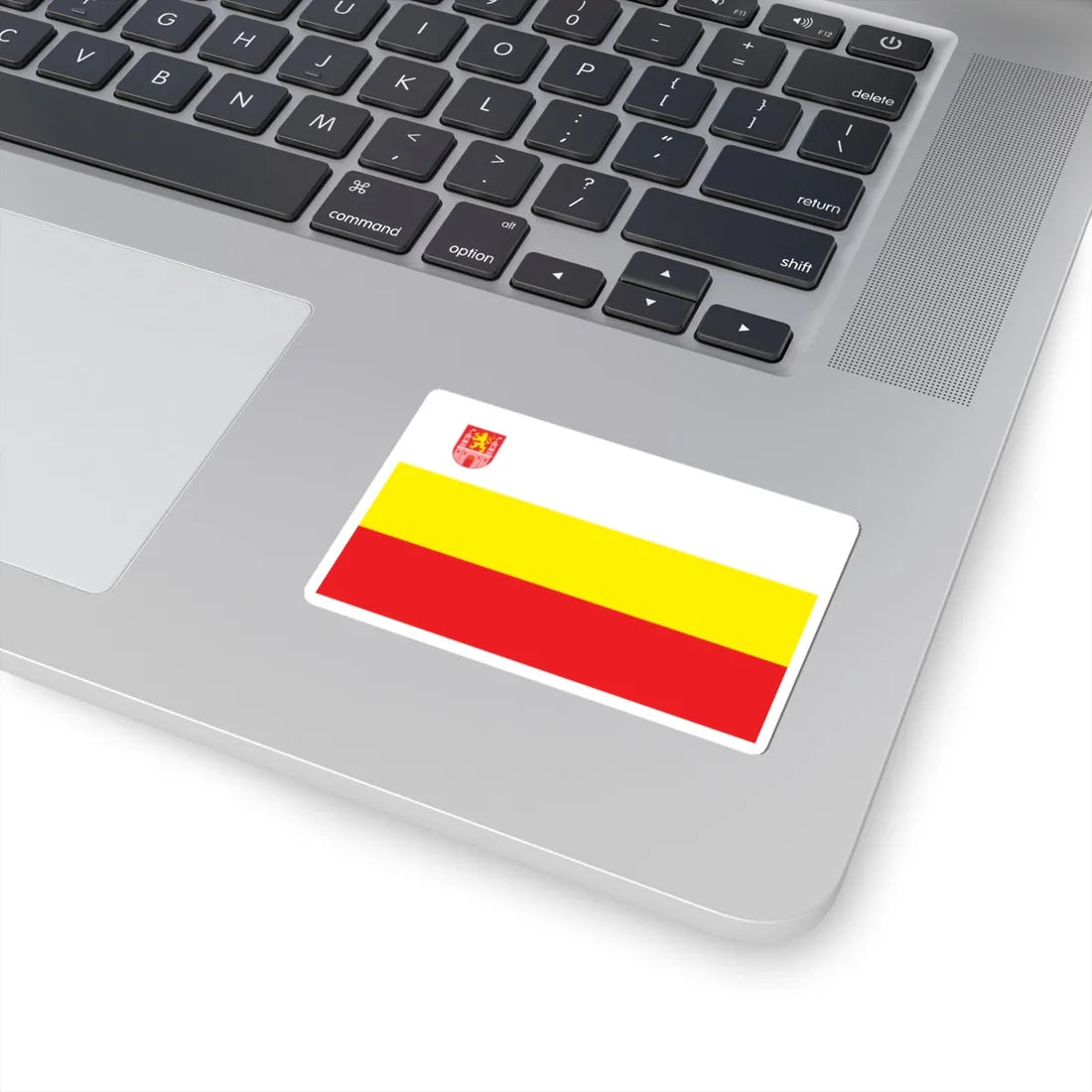 POL Lubsko flag (Poland) STICKER Vinyl Kiss-Cut Decal - The Sticker Space