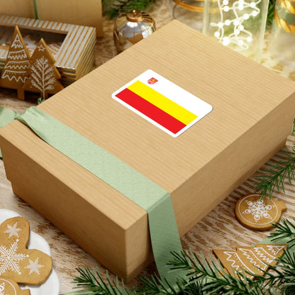 POL Lubsko flag (Poland) STICKER Vinyl Kiss-Cut Decal - The Sticker Space