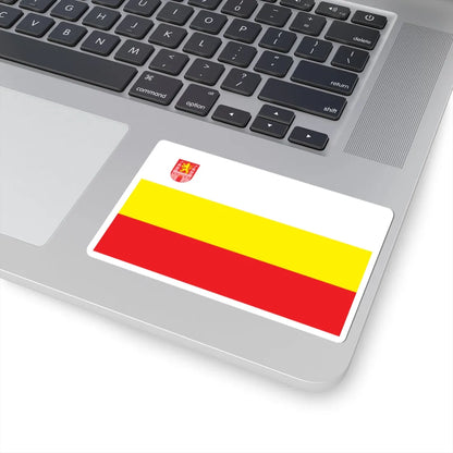 POL Lubsko flag (Poland) STICKER Vinyl Kiss-Cut Decal - The Sticker Space