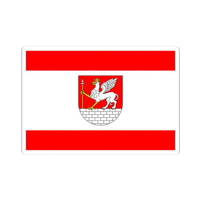POL Lubycza Krolewska flag (Poland) STICKER Vinyl Kiss-Cut Decal 4 Inch White - The Sticker Space