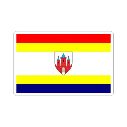 POL Malbork flag (Poland) STICKER Vinyl Kiss-Cut Decal 6 Inch White - The Sticker Space