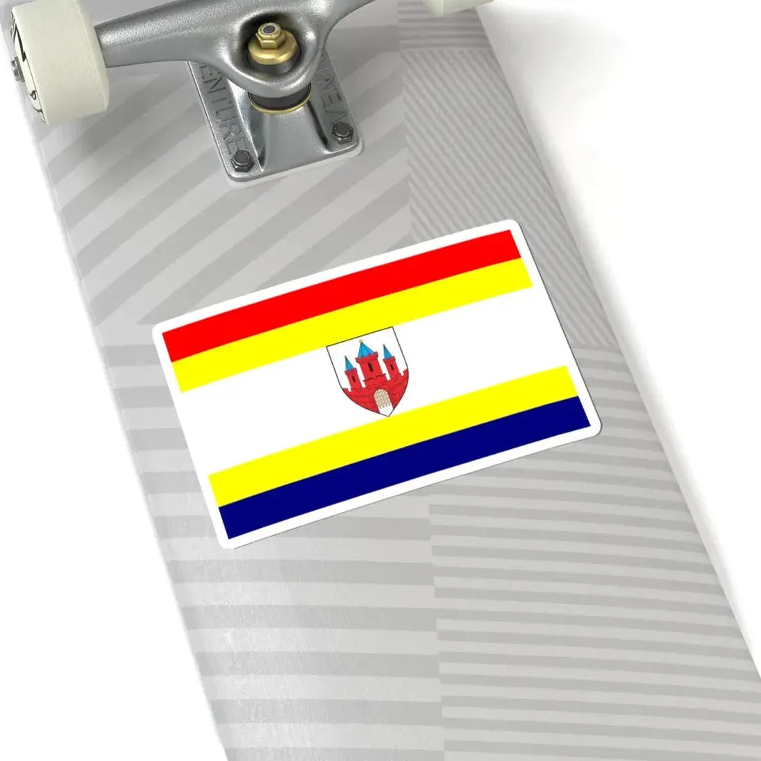 POL Malbork flag (Poland) STICKER Vinyl Kiss-Cut Decal - The Sticker Space