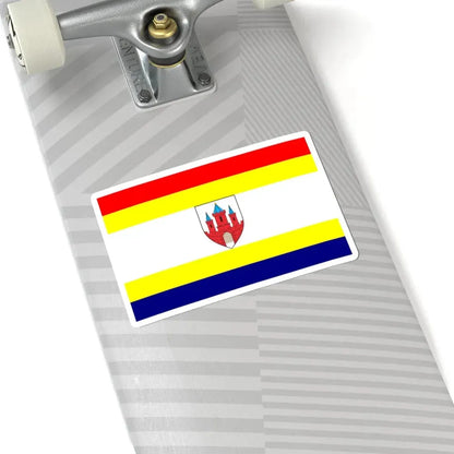 POL Malbork flag (Poland) STICKER Vinyl Kiss-Cut Decal - The Sticker Space