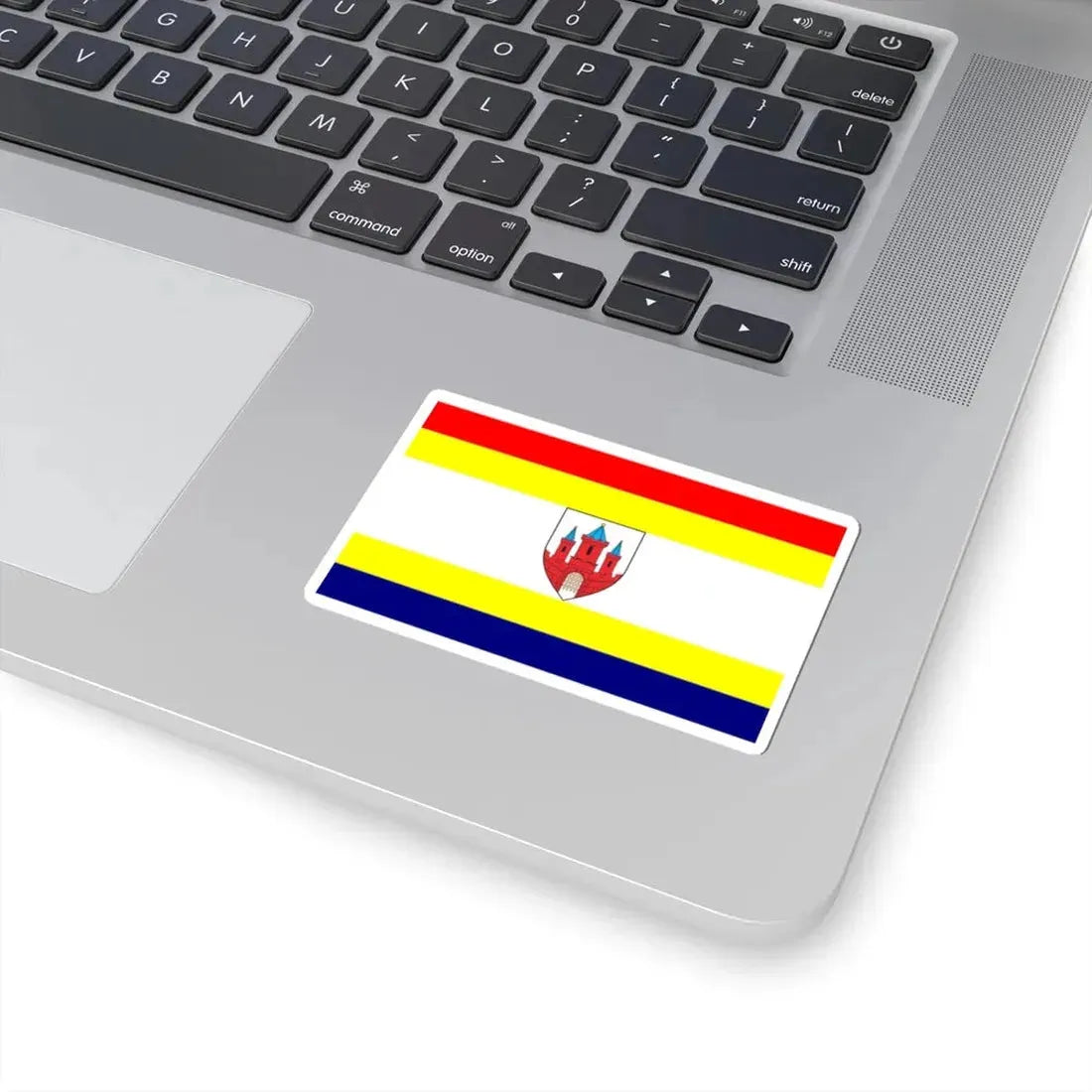 POL Malbork flag (Poland) STICKER Vinyl Kiss-Cut Decal - The Sticker Space