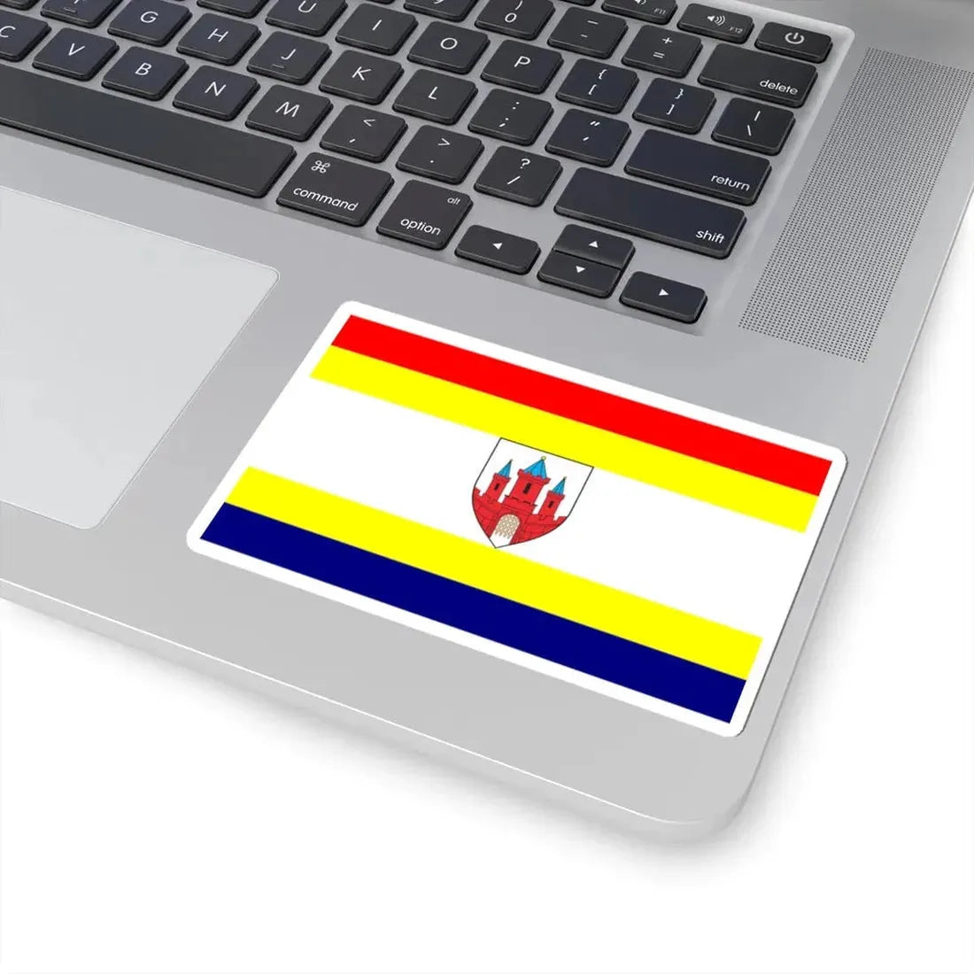 POL Malbork flag (Poland) STICKER Vinyl Kiss-Cut Decal - The Sticker Space