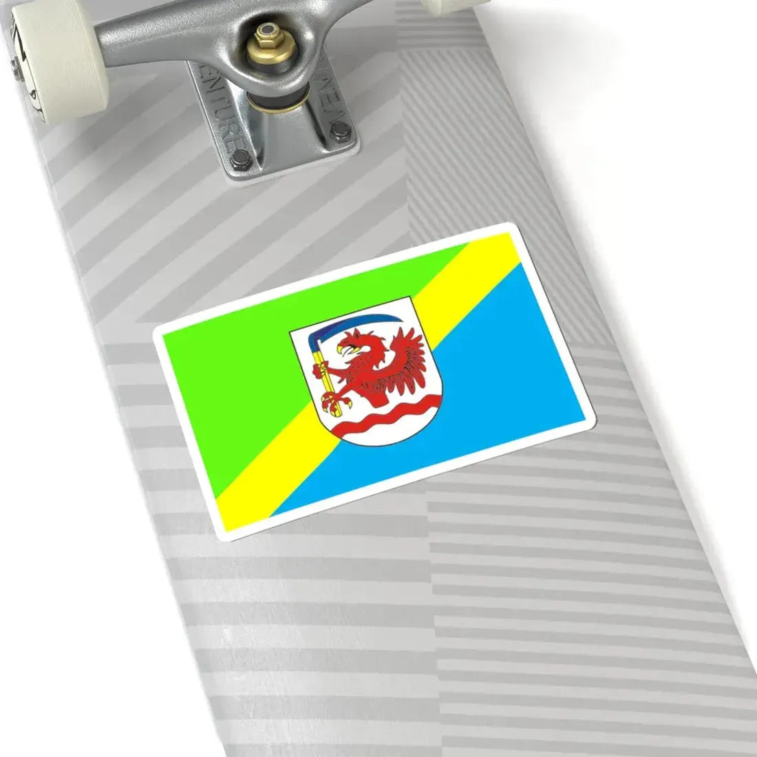 POL Miastko flag (Poland) STICKER Vinyl Kiss-Cut Decal - The Sticker Space