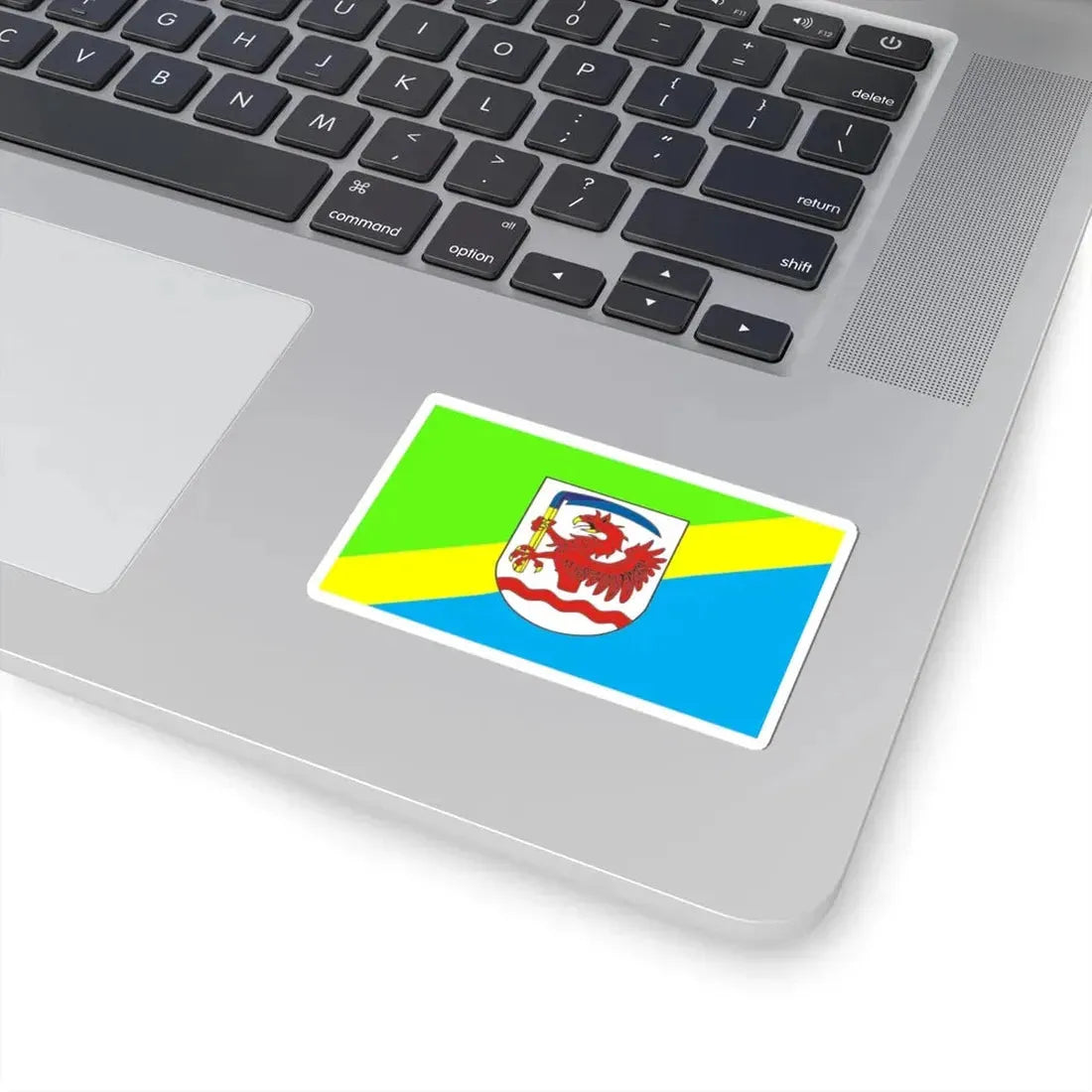 POL Miastko flag (Poland) STICKER Vinyl Kiss-Cut Decal - The Sticker Space