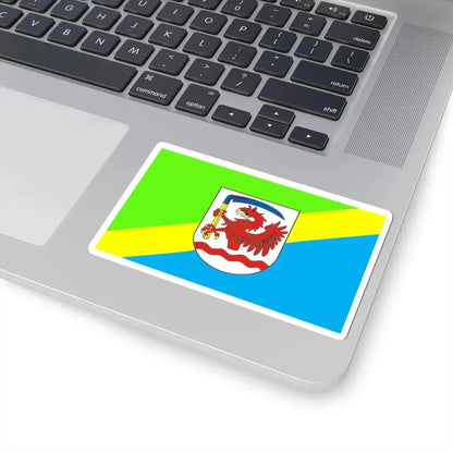 POL Miastko flag (Poland) STICKER Vinyl Kiss-Cut Decal - The Sticker Space