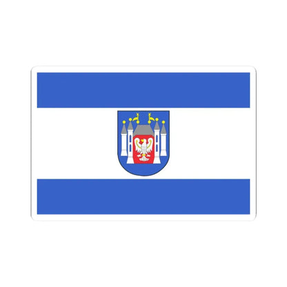 POL Miedzyrzecz flag (Poland) STICKER Vinyl Kiss-Cut Decal 2 Inch White - The Sticker Space