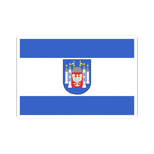 POL Miedzyrzecz flag (Poland) STICKER Vinyl Kiss-Cut Decal 2 Inch White - The Sticker Space