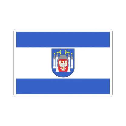POL Miedzyrzecz flag (Poland) STICKER Vinyl Kiss-Cut Decal 6 Inch White - The Sticker Space