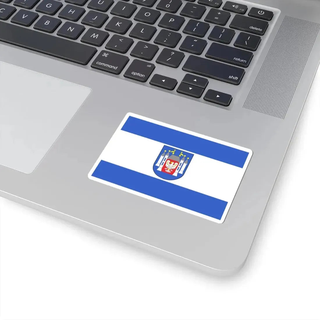 POL Miedzyrzecz flag (Poland) STICKER Vinyl Kiss-Cut Decal - The Sticker Space
