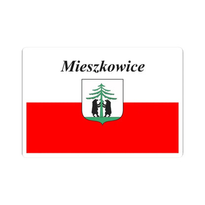 POL Mieszkowice flag (Poland) STICKER Vinyl Kiss-Cut Decal 2 Inch White - The Sticker Space