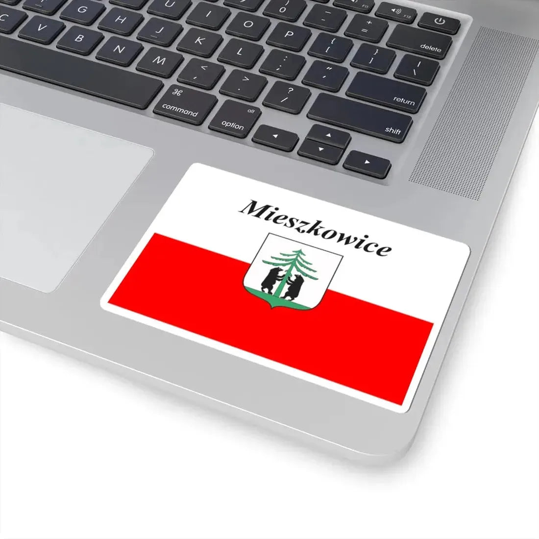 POL Mieszkowice flag (Poland) STICKER Vinyl Kiss-Cut Decal - The Sticker Space