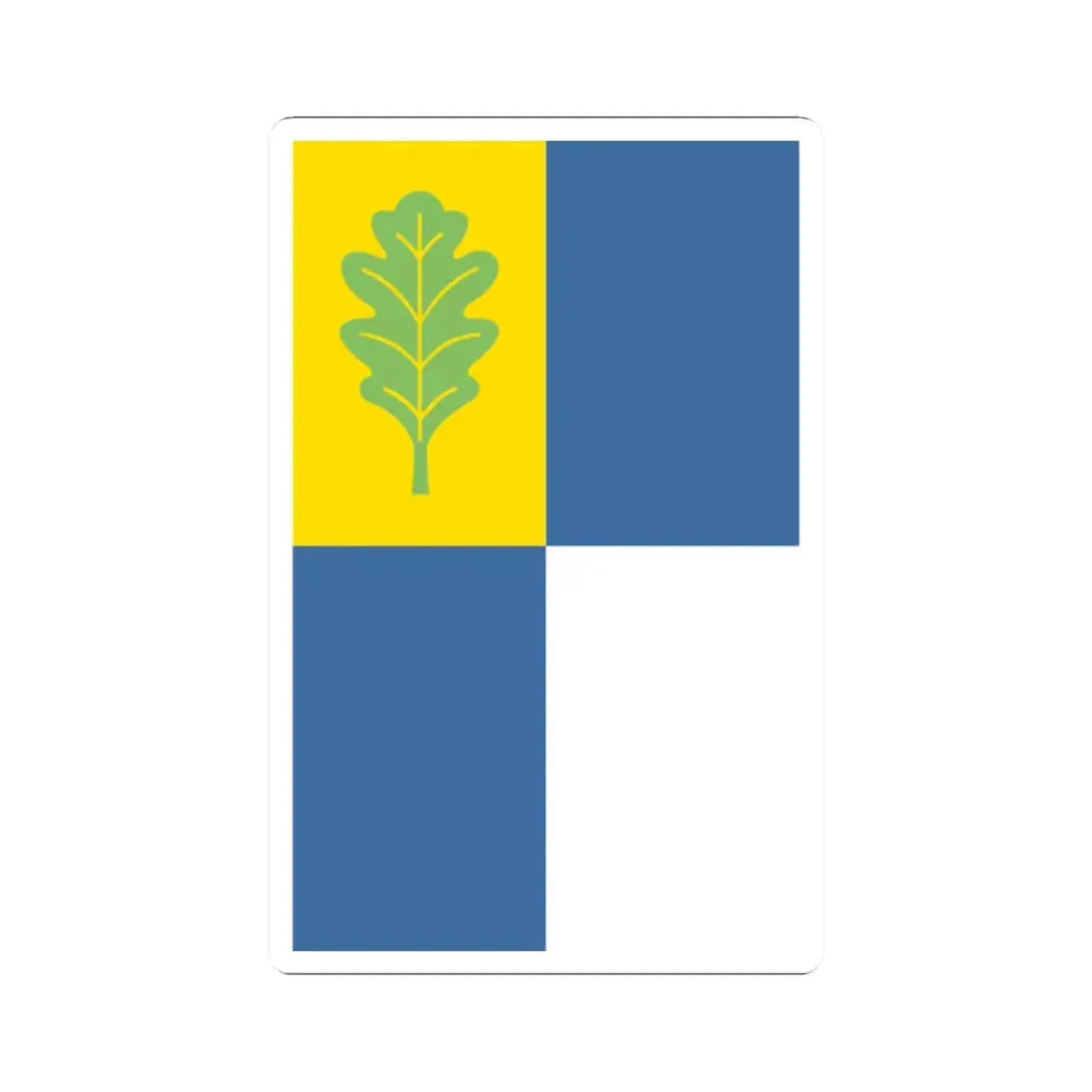 POL Milanowek flag (Poland) STICKER Vinyl Kiss-Cut Decal 2 Inch White - The Sticker Space