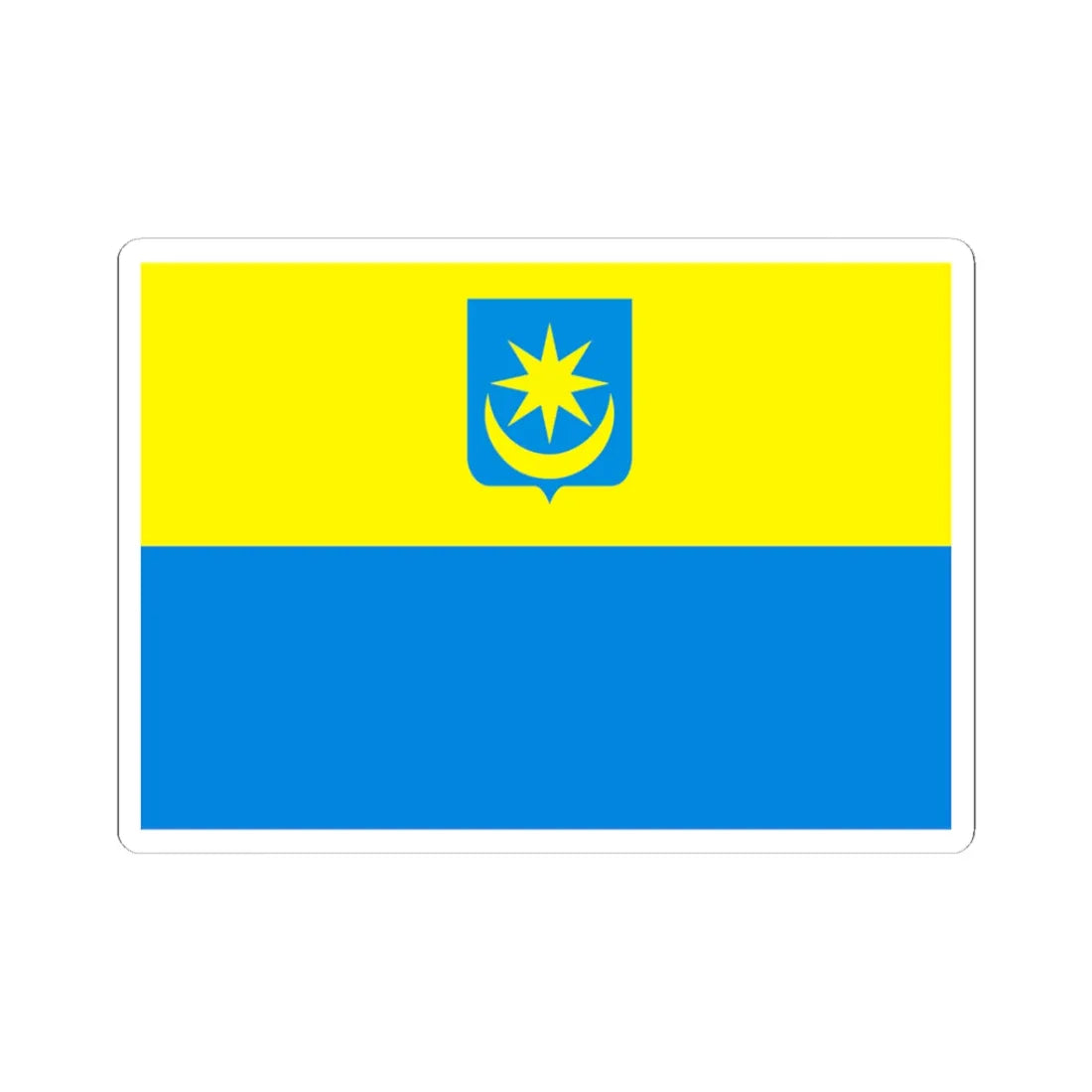 POL Minsk Mazowiecki flag (Poland) STICKER Vinyl Kiss-Cut Decal 3 Inch White - The Sticker Space