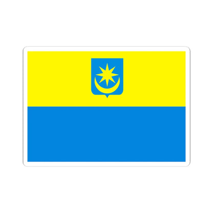POL Minsk Mazowiecki flag (Poland) STICKER Vinyl Kiss-Cut Decal 3 Inch White - The Sticker Space