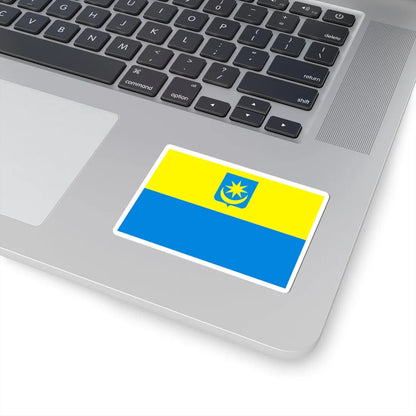 POL Minsk Mazowiecki flag (Poland) STICKER Vinyl Kiss-Cut Decal - The Sticker Space