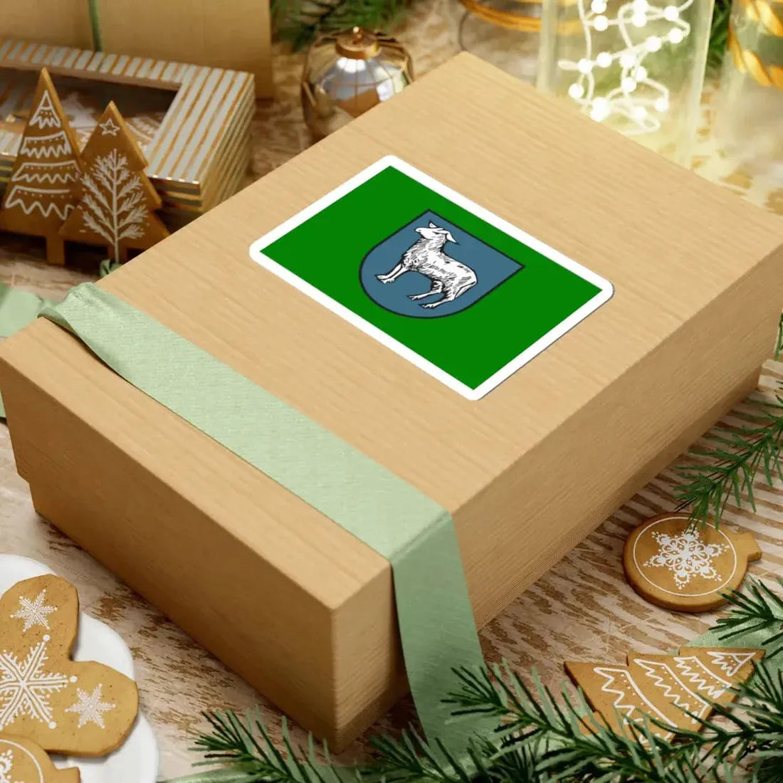 POL Mrocza flag (Poland) STICKER Vinyl Kiss-Cut Decal - The Sticker Space