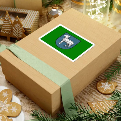 POL Mrocza flag (Poland) STICKER Vinyl Kiss-Cut Decal - The Sticker Space