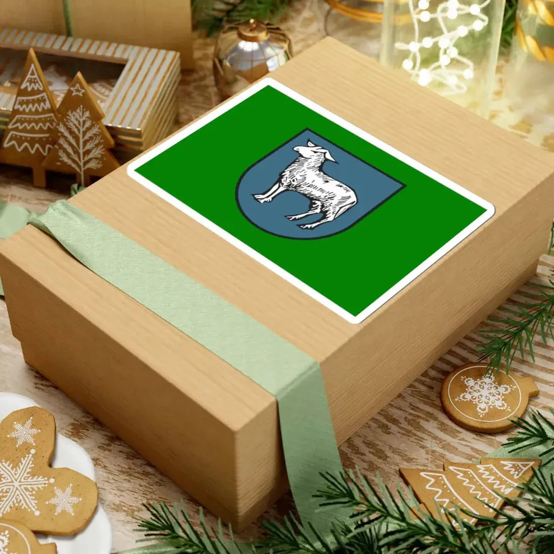 POL Mrocza flag (Poland) STICKER Vinyl Kiss-Cut Decal - The Sticker Space