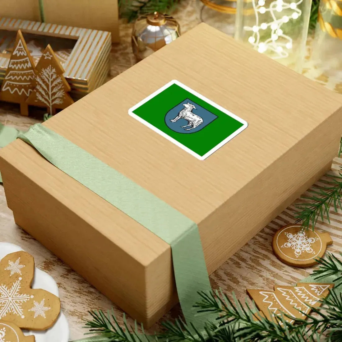 POL Mrocza flag (Poland) STICKER Vinyl Kiss-Cut Decal - The Sticker Space