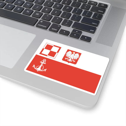 POL navy airfields flag PRL (Poland) STICKER Vinyl Kiss-Cut Decal - The Sticker Space