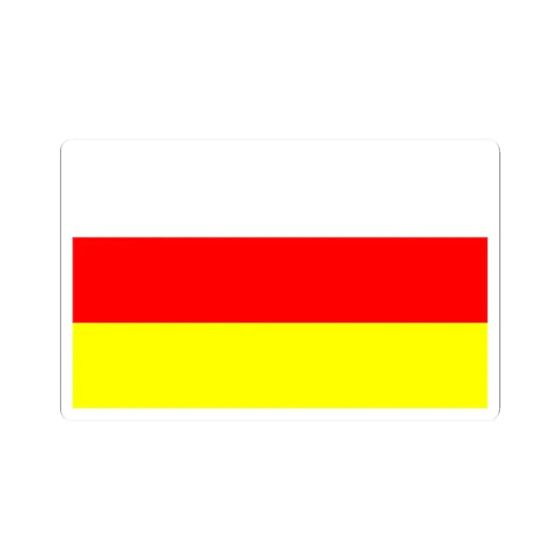 POL Ostrzeszow flag (Poland) STICKER Vinyl Kiss-Cut Decal 2 Inch White - The Sticker Space