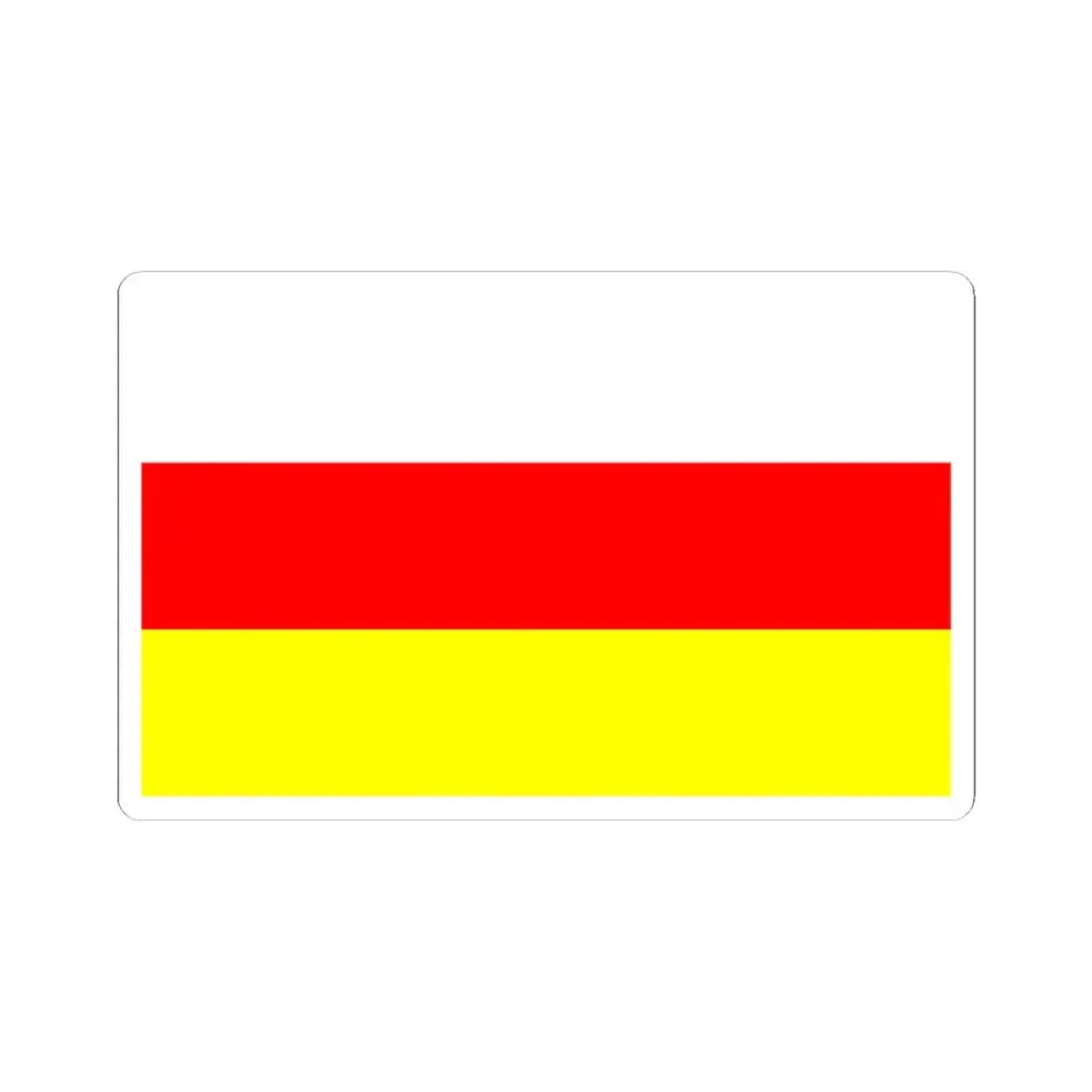 POL Ostrzeszow flag (Poland) STICKER Vinyl Kiss-Cut Decal 3 Inch White - The Sticker Space