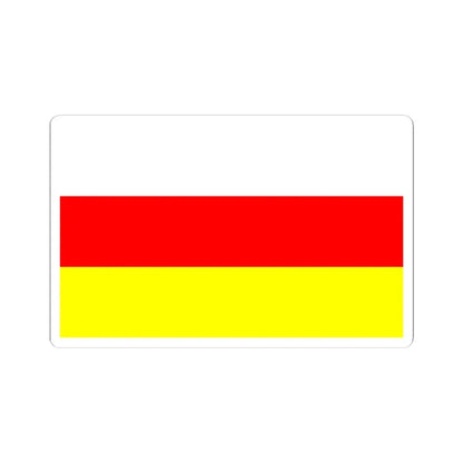 POL Ostrzeszow flag (Poland) STICKER Vinyl Kiss-Cut Decal 3 Inch White - The Sticker Space