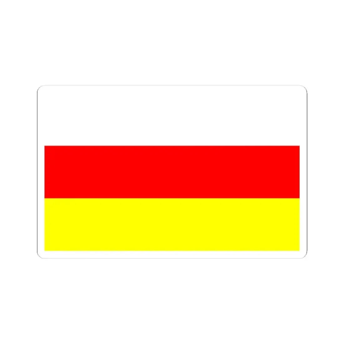 POL Ostrzeszow flag (Poland) STICKER Vinyl Kiss-Cut Decal 4 Inch White - The Sticker Space