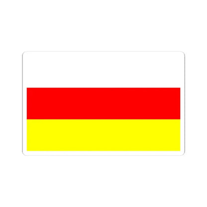 POL Ostrzeszow flag (Poland) STICKER Vinyl Kiss-Cut Decal 4 Inch White - The Sticker Space