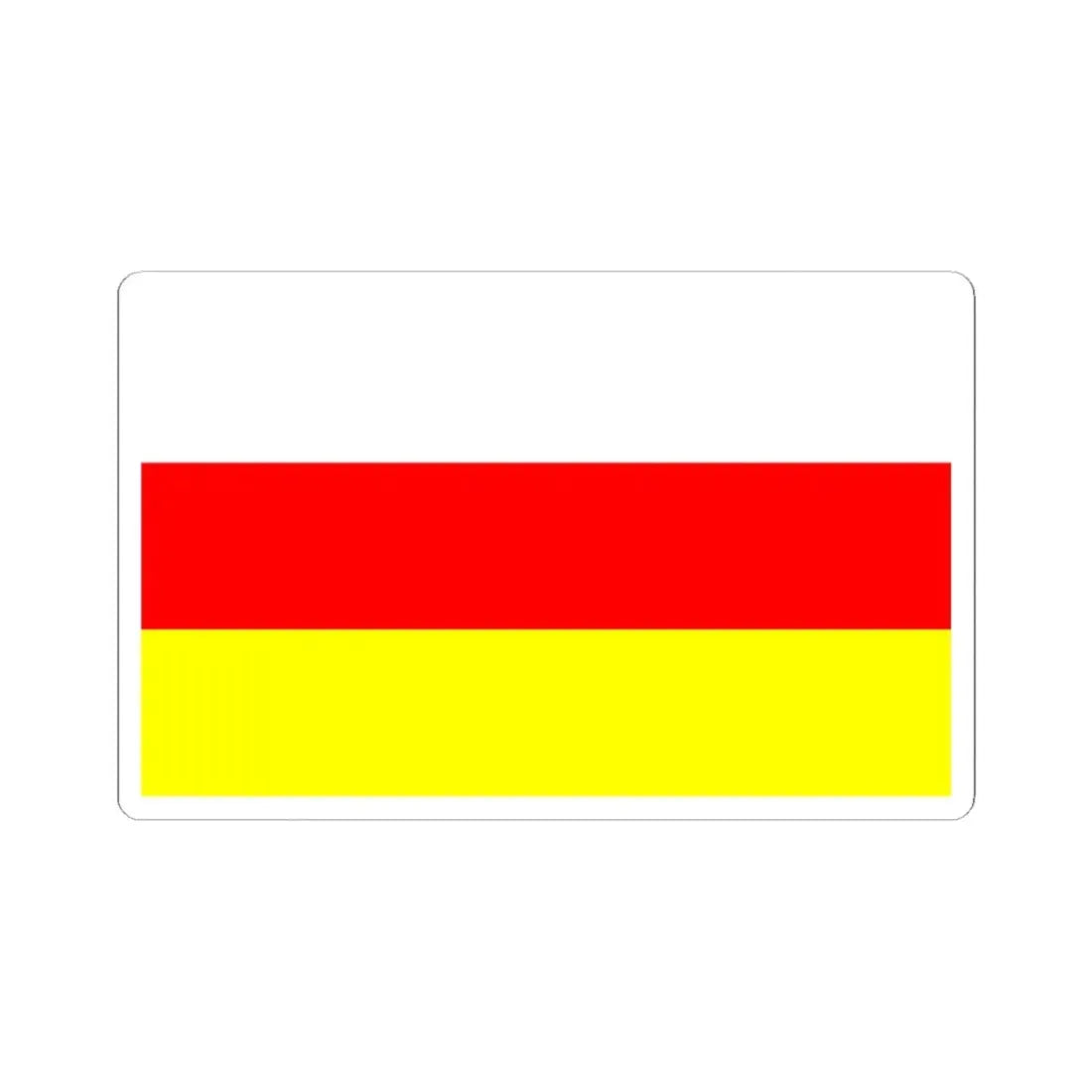 POL Ostrzeszow flag (Poland) STICKER Vinyl Kiss-Cut Decal 6 Inch White - The Sticker Space