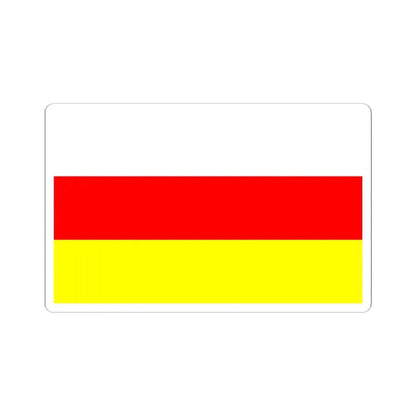 POL Ostrzeszow flag (Poland) STICKER Vinyl Kiss-Cut Decal 6 Inch White - The Sticker Space