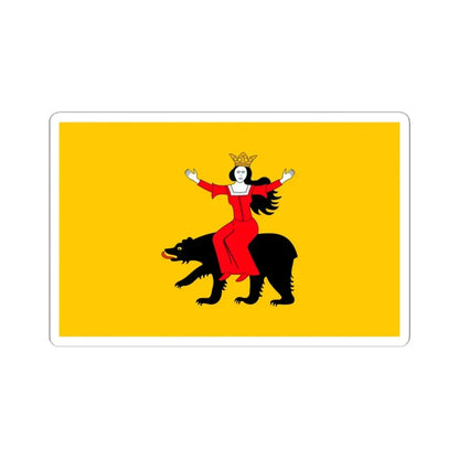 POL Ozarow flag (Poland) STICKER Vinyl Kiss-Cut Decal 6 Inch White - The Sticker Space