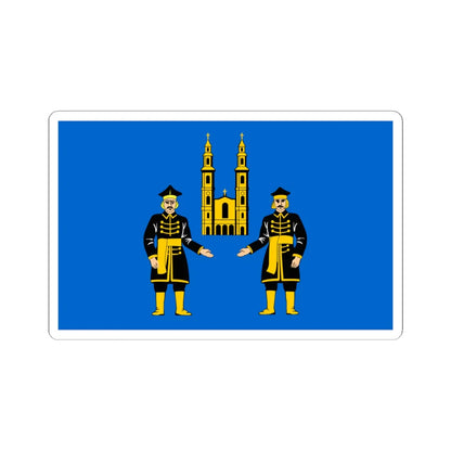 POL Piekary Slaskie flag 1 (Poland) STICKER Vinyl Kiss-Cut Decal 6 Inch White - The Sticker Space