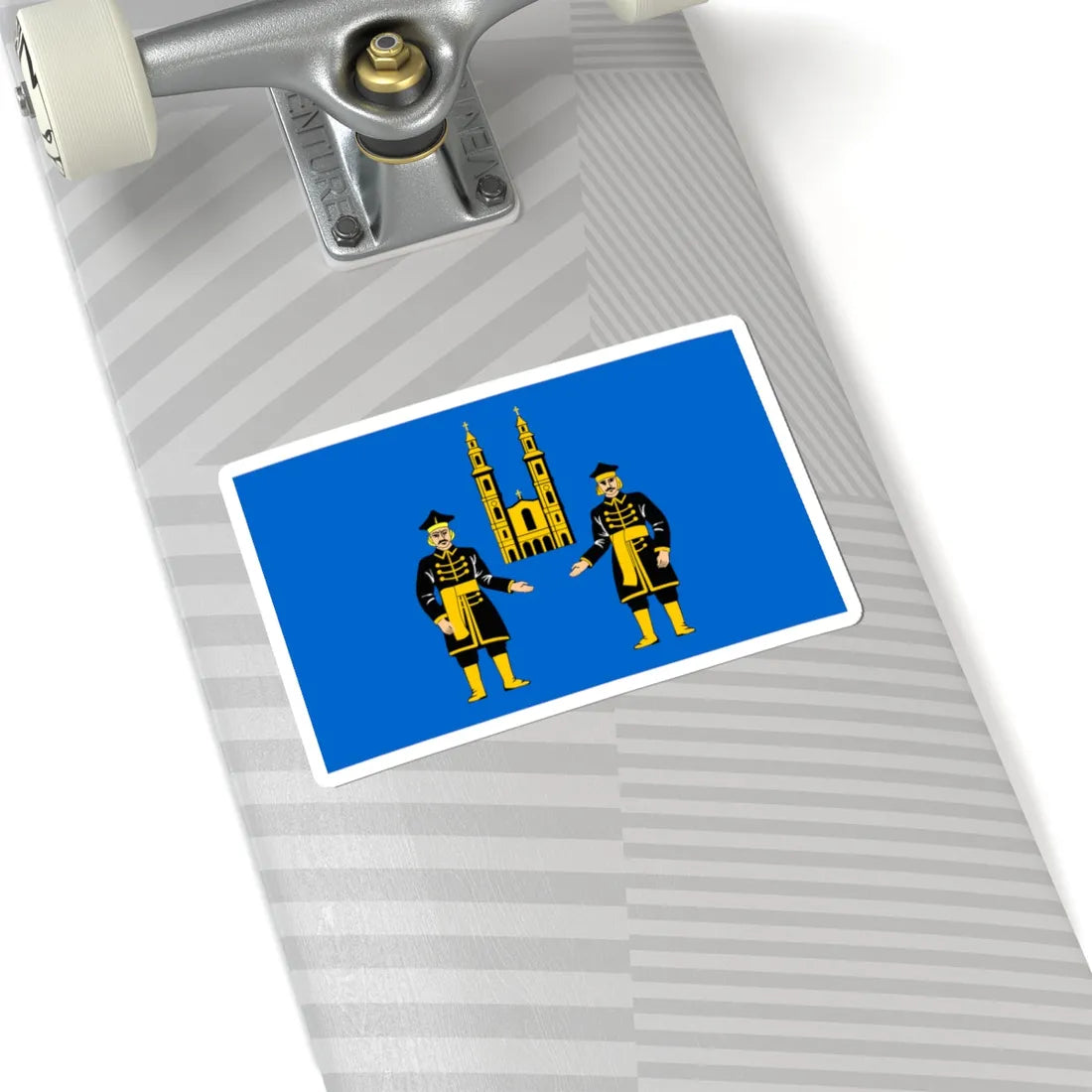 POL Piekary Slaskie flag 1 (Poland) STICKER Vinyl Kiss-Cut Decal - The Sticker Space